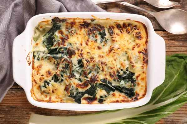 Chard Gratin Cream Cheese — Stock Photo, Image