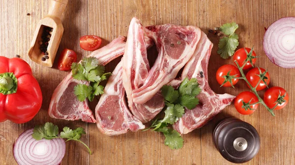 Rauw Lamskarbonade Ingrediënt — Stockfoto