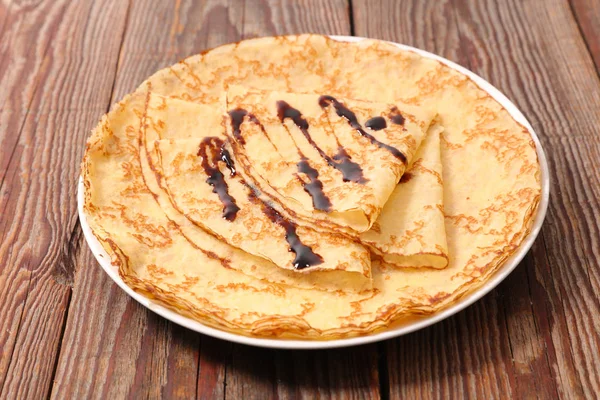 Delicious Crepe Chocolate Sauce — 스톡 사진