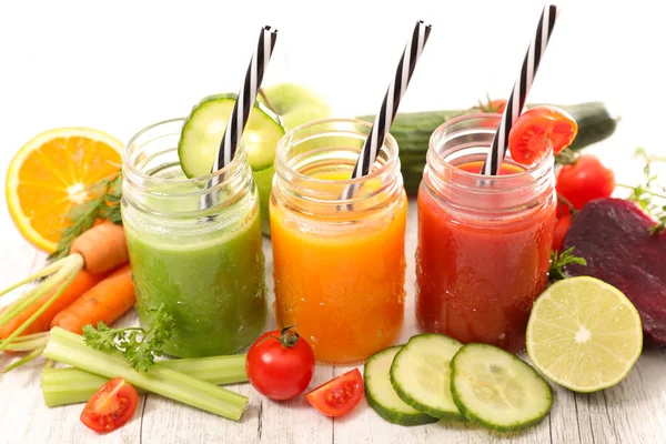 Assorted Fruit Vegetable Juice — Stock Photo, Image