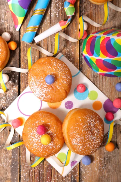 Gastronomische Donut Carnaval Decoratie — Stockfoto