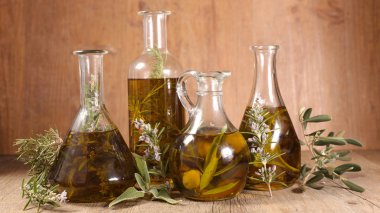 (Türlü türlü) zeytin yağı, pişirme yağı ve daldan (döl).