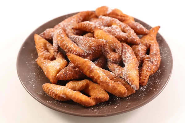 Franse Traditionele Bugne Suiker Donut Carnaval — Stockfoto