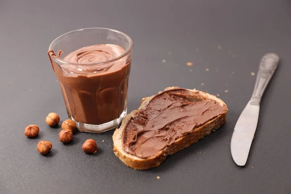 Pan Con Chocolate Avellana — Foto de Stock