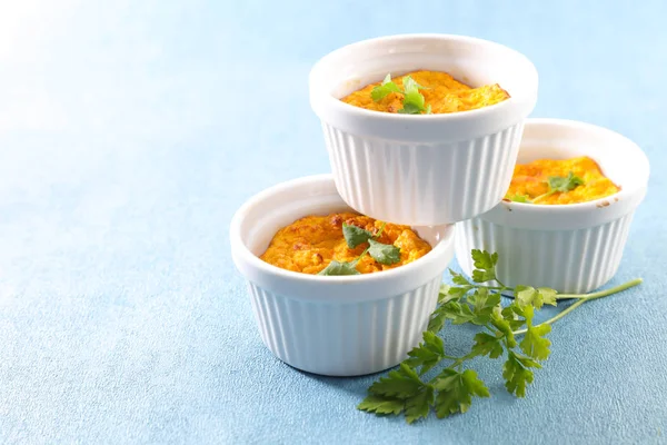 carrot flan or souffle, french gastronomy