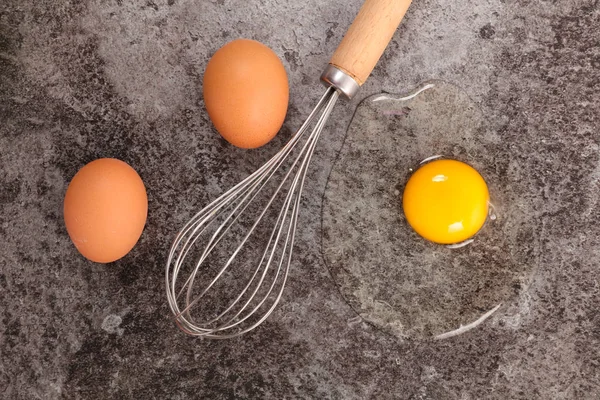 Egg Ingredient Concept Top View — Stock Photo, Image