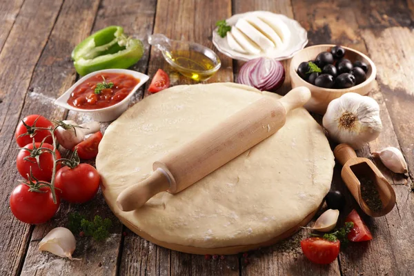 Assorted Pizza Dough Ingredient — Stock Photo, Image