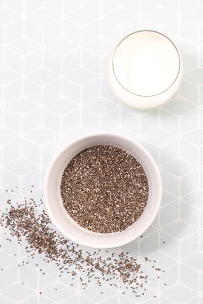 Semi Chia Latte Salute Vegan Food — Foto Stock