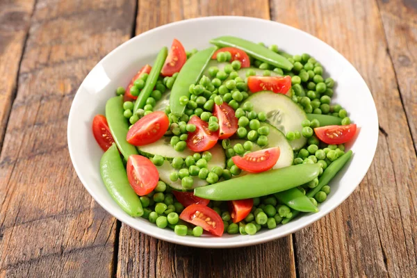 Green Pea Green Bean Cucumber Tomato — Stock Photo, Image