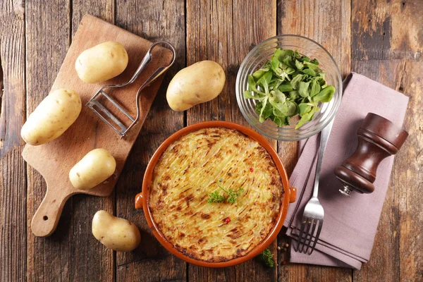 Çobanın Turta Fırınlanmış Patates Püresi Kıyma — Stok fotoğraf