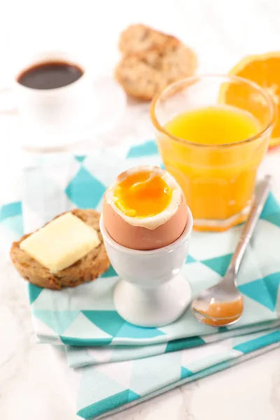 Мягкий Вареный Яйцо Здоровый Завтрак — стоковое фото