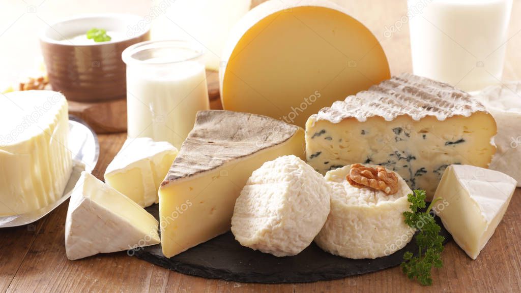 dairy product- cheese, yogurt, cream,sour cream,butter