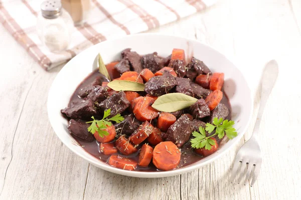 Beef Stew Carrot Herb — Stock Photo, Image