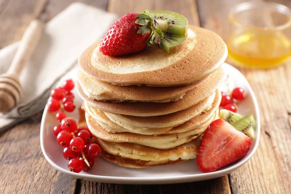 Stack Pancakes Berry Fruit — Stock Photo, Image