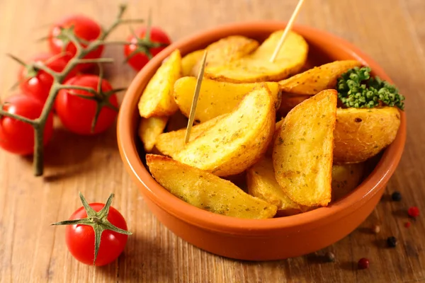 Patatas Bravas Med Krydda Och Tomat — Stockfoto