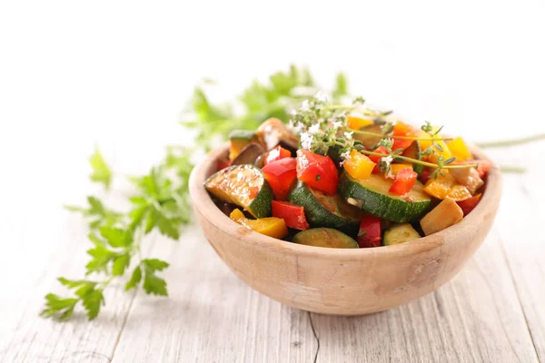 Ratatouille Zucchine Alla Griglia Melanzane Peperone Pomodoro — Foto Stock