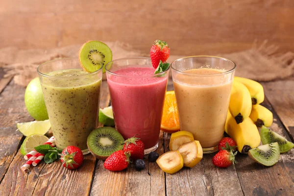 Assorted Fruit Juice Healthy Smoothie — Stock Photo, Image