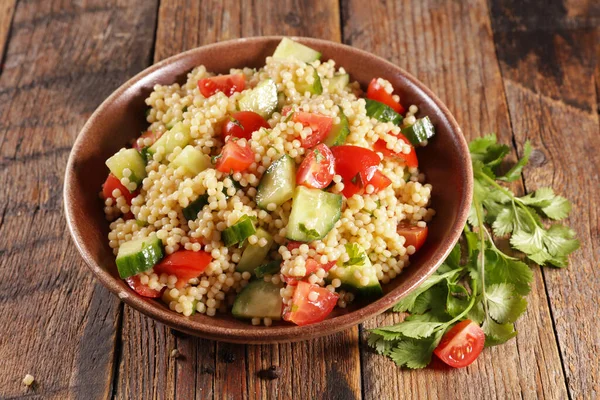 Insalata Pasta Con Pomodoro Cetriolo Prezzemolo — Foto Stock