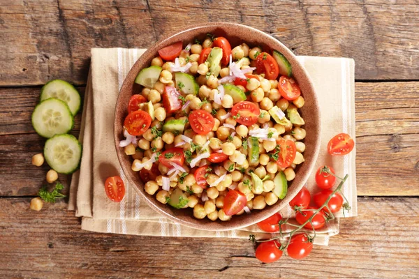 Insalata Ceci Con Pomodoro Avocado — Foto Stock