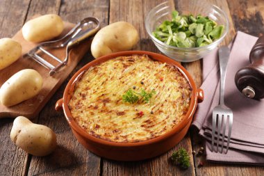 Kıymalı patates püresi.