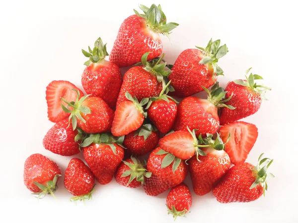 Stroberry Buah Berry Diisolasi Pada Latar Belakang Putih — Stok Foto