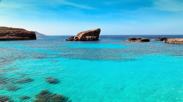 La Laguna Blu sull'Isola di Comino, Malta Gozo — Foto Stock