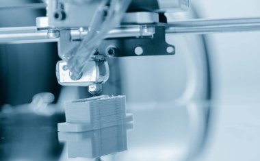 Elektronik üç boyutlu plastik yazıcı iş, 3d pr sırasında