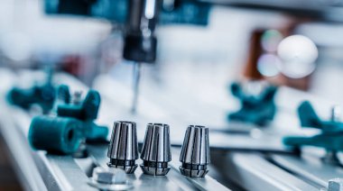 CNC Değirmen Makinesi alüminyum bölümü kesiyor. CNC Değirmen Makinesi detaylar üzerinde çalışıyor.