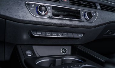 Holdorf, Almanya - 11.April.2020: New Audi A4 Avant Interior