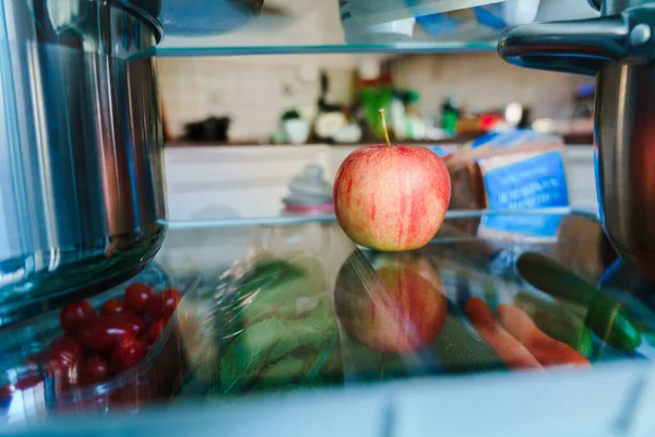 Healthy Food Refrigerator Refrigerator Healthy Food Looking Fridge — Stock Photo, Image