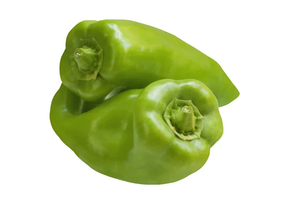 Dois pimentos verdes — Fotografia de Stock