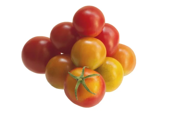 Beyaz arkaplanda domatesler