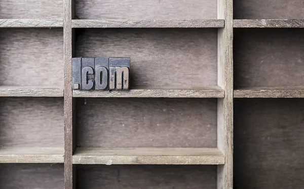 Wooden Letter .com — Stock Photo, Image