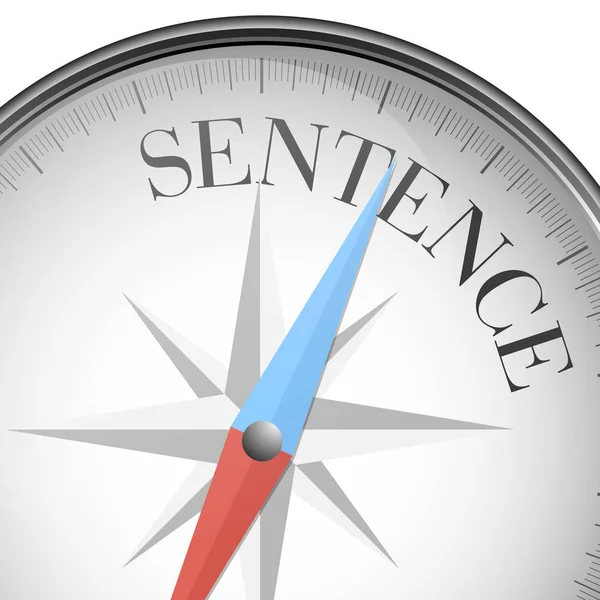 Compass concept Sentence — Stock Vector