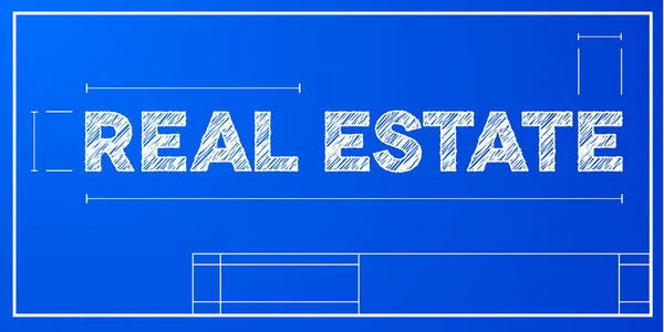 Blueprint real estate — Stock Vector
