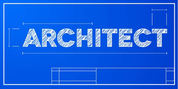 Návrh koncepce architekt — Stockový vektor