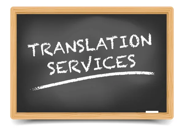 Servicio de traducción de pizarra — Vector de stock