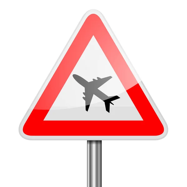 Panneau routier Avion — Image vectorielle
