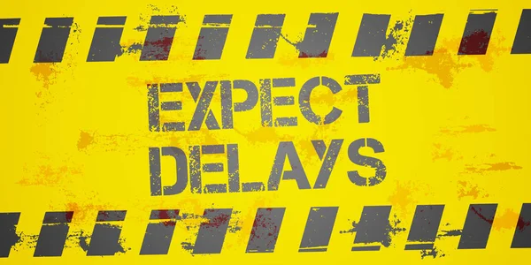 Expect Delays Sign — Stock Vector