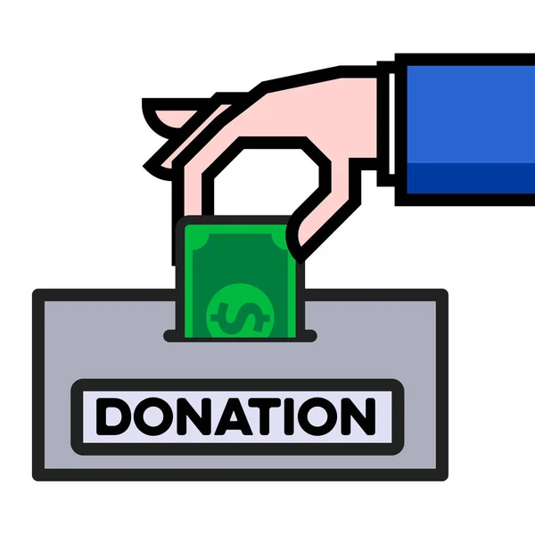 Dar concepto de donación — Vector de stock
