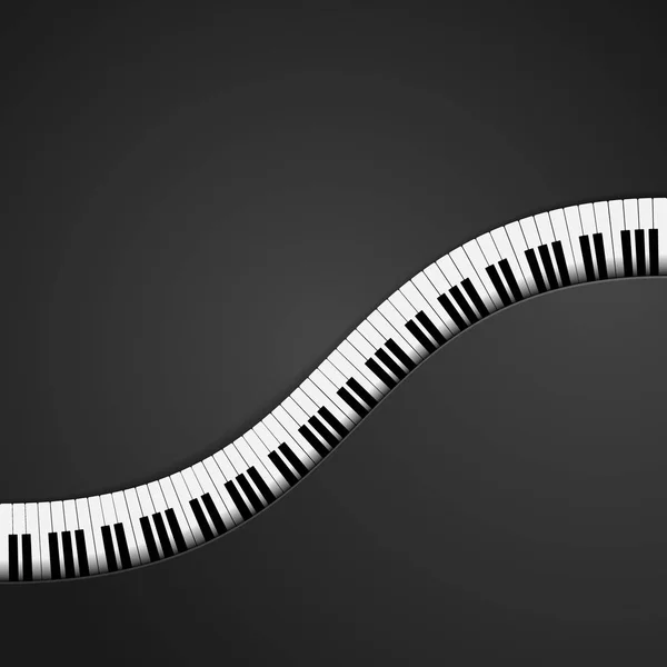 Zongora hullám háttér — Stock Vector