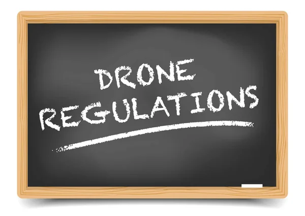 Tábla Drone rendeletek — Stock Vector