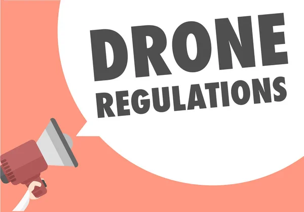 Loudspeaker Drone Regulations — Stock Vector