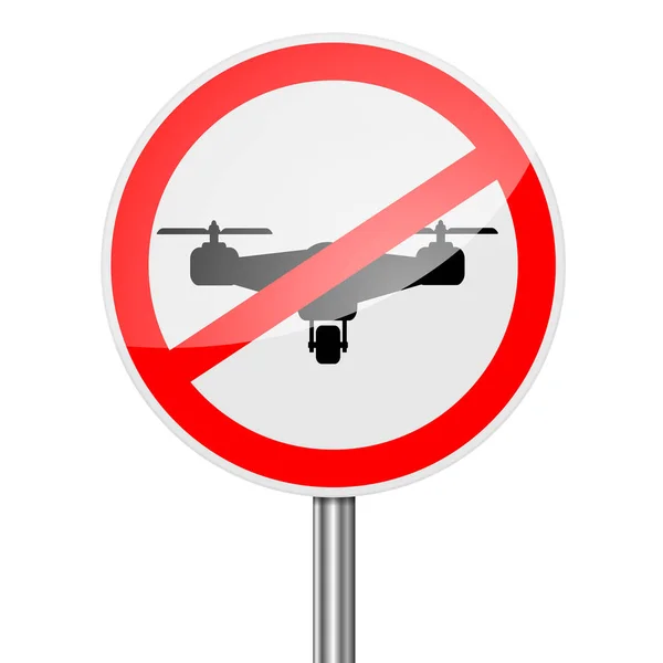 RoadSign No Drones — Stock Vector