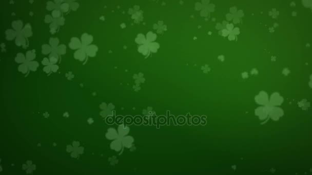 Loopable shamrock pozadí — Stock video