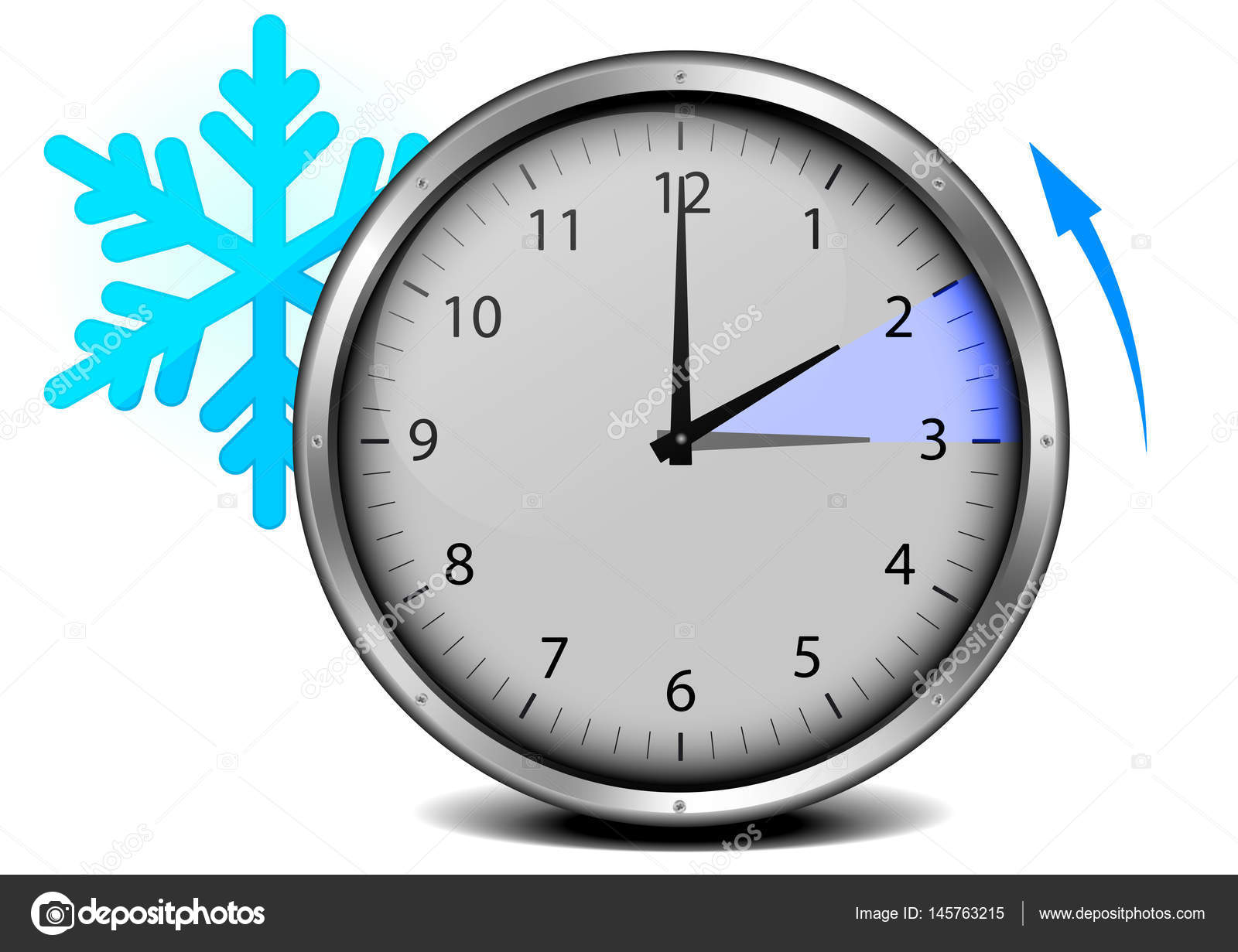 Cambiar a la hora de invierno Vector de stock #145763215 de