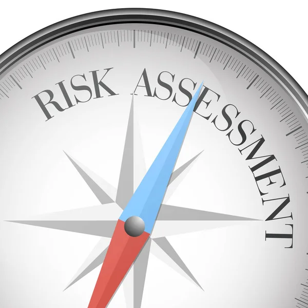 Iránytű kockázat értékelése — Stock Vector