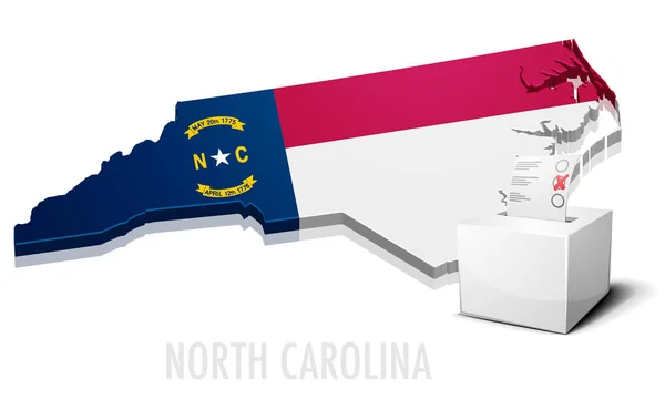 Ballotbox North Carolina — Stok Vektör