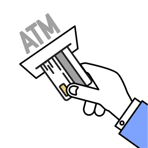 Insert Card ATM — Stock Vector