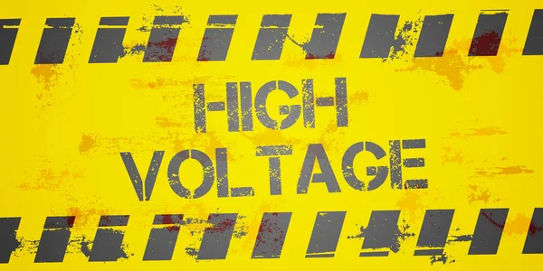 Advertencia de alto voltaje — Vector de stock